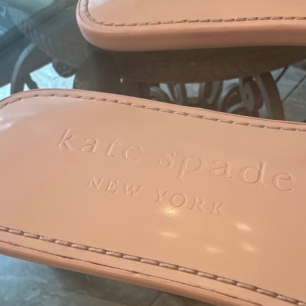 Brand New $120 Kate Spade Pink Rhinestone All That Glitters Slide Sandals sz 9.5 - Picture 8 of 16